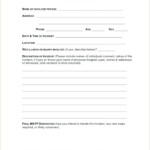 Facilities Incident Report Template Archives PROFESSIONAL TEMPLATES