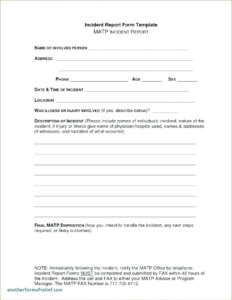 Facilities Incident Report Template Archives PROFESSIONAL TEMPLATES