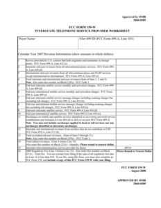 FCC Form 159 W Download Printable PDF Or Fill Online Interstate