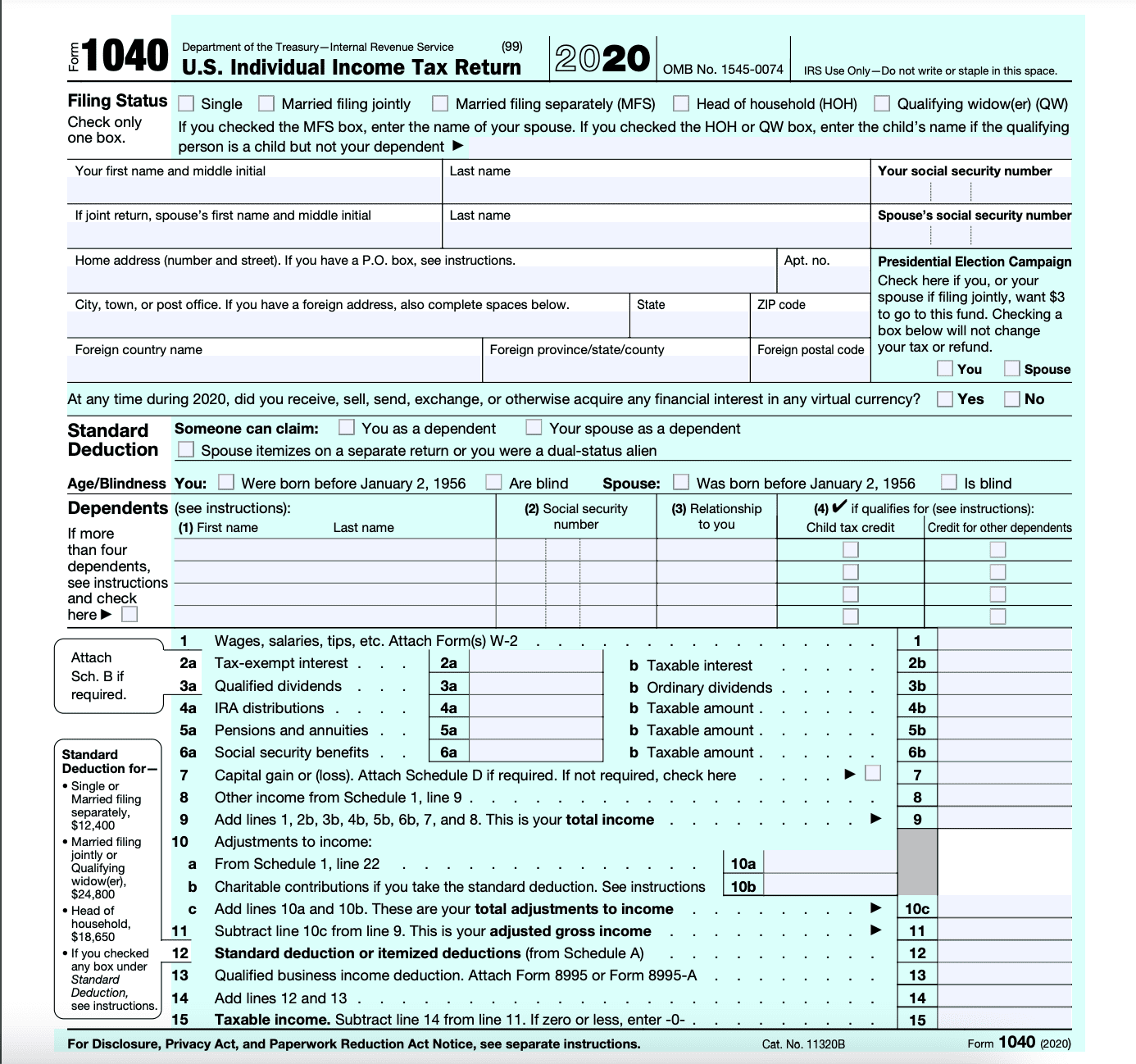 Federal 10 40 Printable Forms Printable Forms Free Online