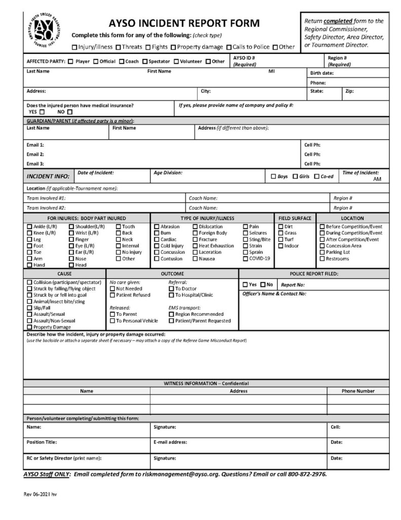 File Incident Report Form With Instr Rev09102021 pdf AYSO Wiki