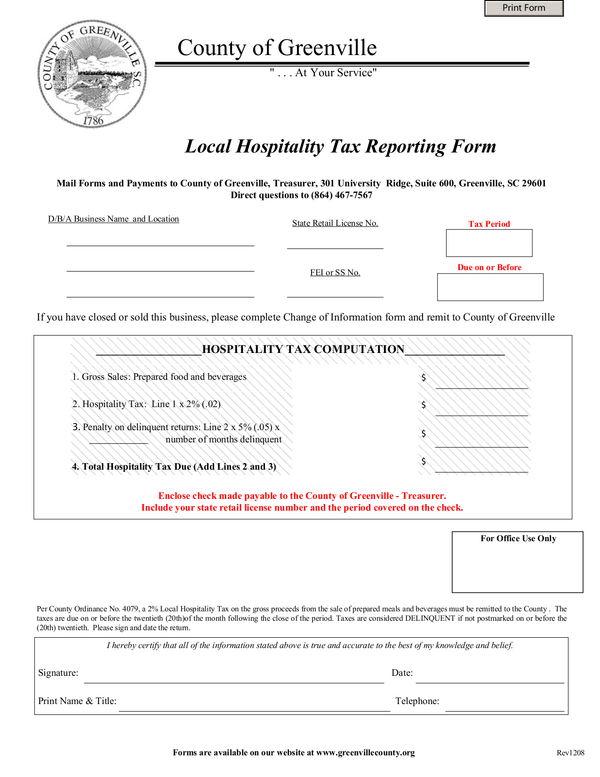 Fill Free Fillable Forms County Of Greenville