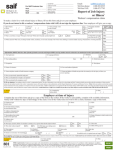 Fill Free Fillable SAIF PDF Forms