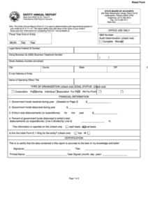 Fillable Entity Annual Report Form E 1 Printable Pdf Download