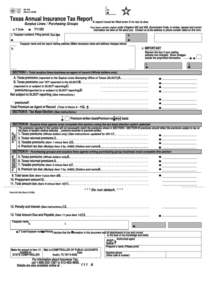 Fillable Form 25 104 Texas Annual Insurance Tax Report Printable Pdf