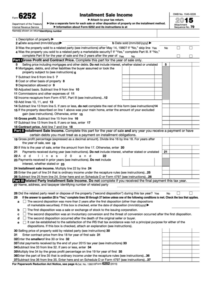 Fillable Form 6252 Installment Sale Income 2015 Printable Pdf Download