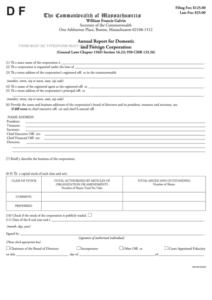 Fillable Form D Annual Report For Domestic And Foreign Corporations