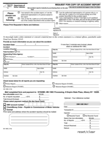 Fillable Form Mv 198c Request For Copy Of Accident Report Printable