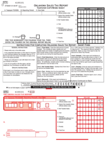 Fillable Form Sts0001 01 00 Bt Oklahoma Sales Tax Report Printable