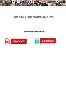 Fillable Online Texas Motor Vehicle Accident Report Form Texas Motor