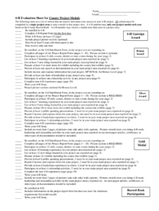 Fillable Online Tulsa County 4 H Annual Project Report Form Project