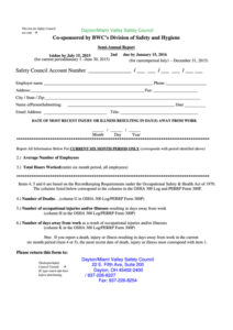 Fillable Semi Annual Report Form Dayton miami Valley Safety Council