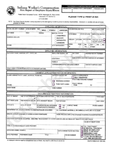 Fillable State Form 24401 First Report Of Employee Injury illness