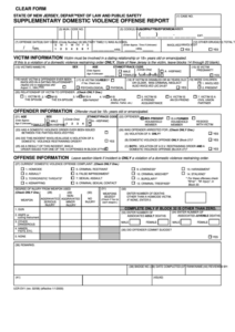 Fillable Supplementary Domestic Violence Offense Report Printable Pdf