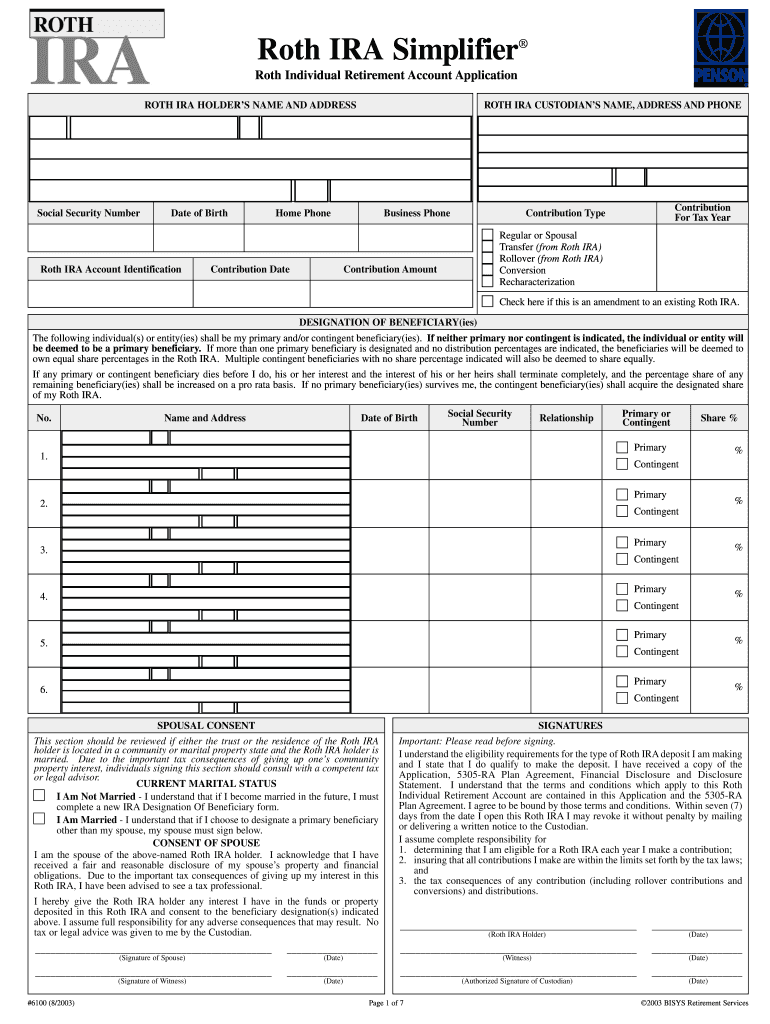 Filling Out A Roth Ira Form Fill Out And Sign Printable PDF Template 