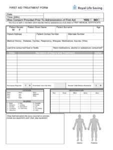 First Aid Incident Report Form Template Fill Online Printable