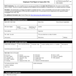 First Report Of Injury Form Fill Online Printable Fillable Blank