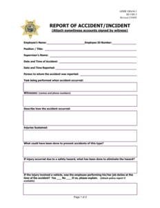 Florida Report Of Accident Incident Download Fillable PDF Templateroller