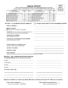 Form 1 Download Fillable PDF Or Fill Online Annual Report And Personal