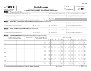 Form 1095 B Health Coverage Definition