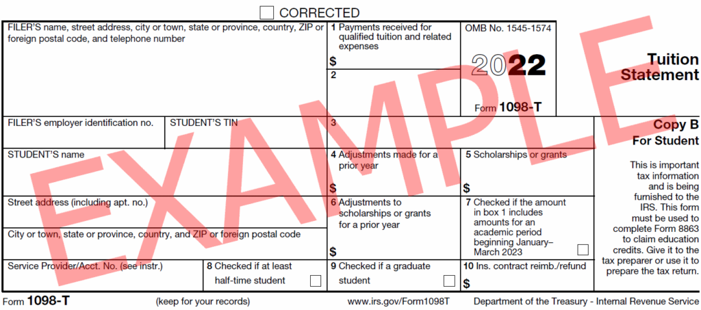 Form 1098 T Information Student Portal