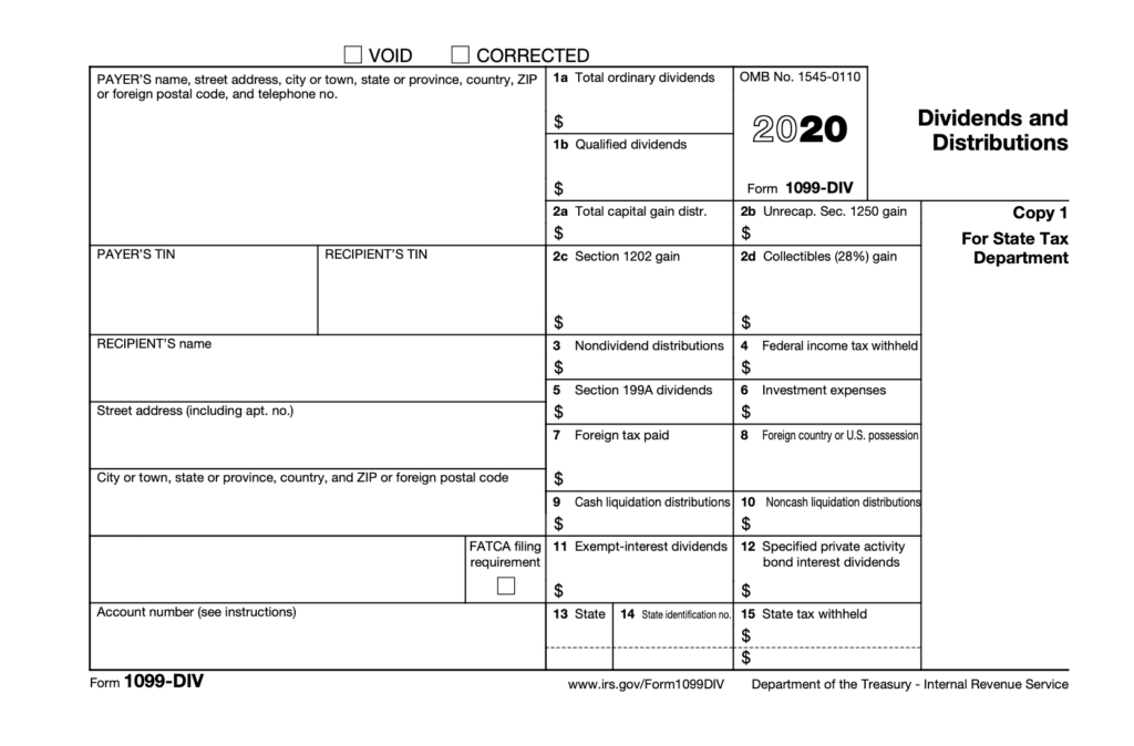 Form 1099 DIV Dividends And Distributions Definition