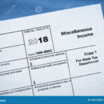 Form 1099 MISC Miscellaneous Income Editorial Stock Image Image Of