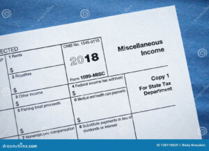 Form 1099 MISC Miscellaneous Income Editorial Stock Image Image Of