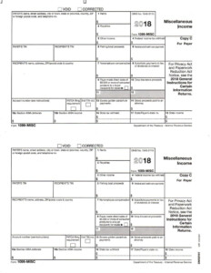 Form 1099 MISC Miscellaneous Income Payer Copy C