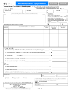 Form 12 100 Download Fillable PDF Or Fill Online Texas Hotel Occupancy