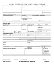 Form 1a 1 Workers Compensation Fill Out Sign Online DocHub