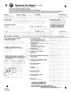 Form 5208a Quarterly Tax Report Washington State Employment