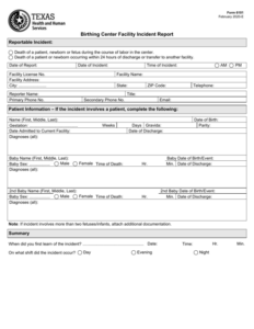 Form 6101 Download Fillable PDF Or Fill Online Birthing Center Facility