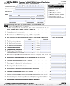 Form 941 Employer s Quarterly Federal Tax Return Overview