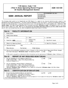 Form AQM 1001DD Download Printable PDF Or Fill Online Semi annual