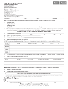 Form BCA14 05F Download Fillable PDF Or Fill Online Foreign Corporation