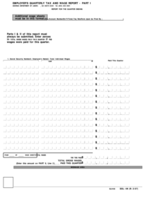 Form Dol 4n Employer S Quarterly Tax And Wage Report State Of