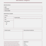 Form Fillable Accident Report Doc Printable Forms Free Online