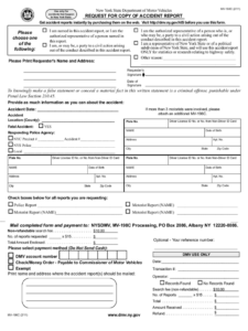 Form MV 198C Request For Copy Of Accident Report New York Edit