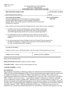 FORM NO 10 344 Rev 3 73 National Park Service Nps Fill Out