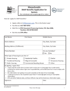 Form SNAP APP SENIORS Download Fillable PDF Or Fill Online Snap