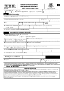 Form Td F 90 22 1 Report Of Foreign Bank And Financial Accounts