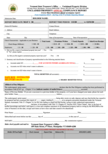 Form Vt Sto Upd 001 Unclaimed Property Annual Compliance Report