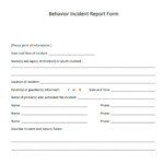 FREE 10 Behavior Incident Report Samples Employee Daycare Student
