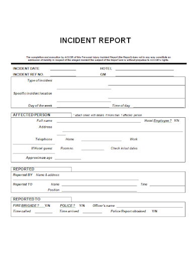 FREE 10 Hotel Incident Report Samples In PDF DOC