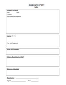 FREE 10 Hotel Incident Report Samples In PDF DOC