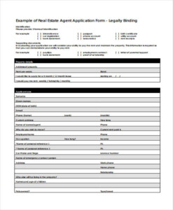 FREE 11 Sample Real Estate Application Forms In PDF Excel MS Word