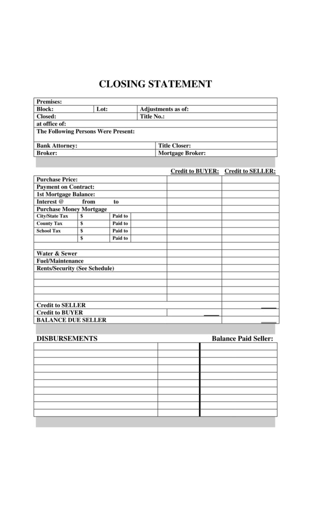 FREE 14 Closing Statement Forms In PDF MS Word