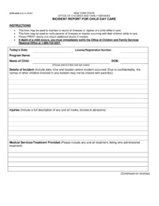 FREE 14 Daycare Information Forms In MS Word PDF