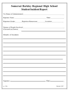 FREE 15 Student Incident Report Examples Templates Download Now